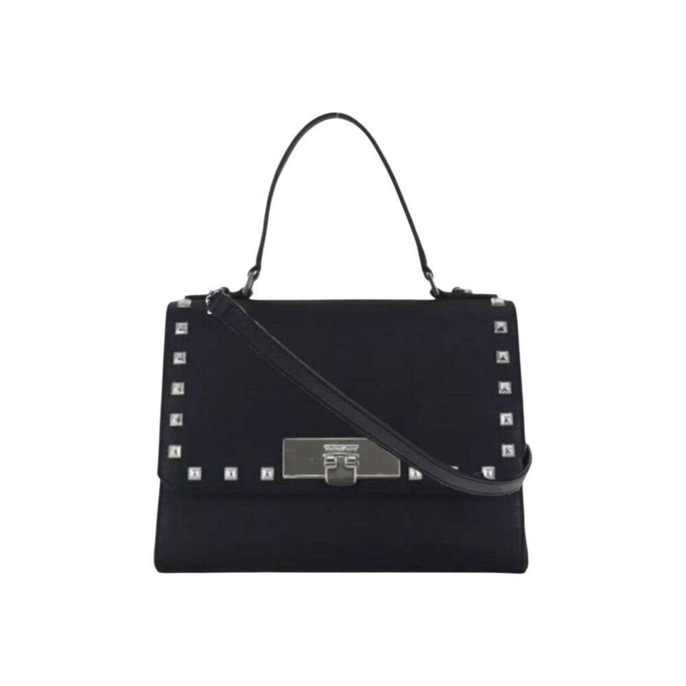 MICHAEL KORS Tina Black Saffiano Lether Studded Crossbody Shoulder Bag
